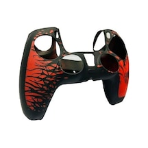 Ps5 Dualsense Spider-man Desenli Koruyucu Silikon Kılıf + Analog Silikon Koruyucu Siyah Örümcek