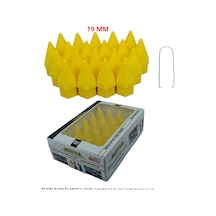Bijon Kapağı Sivri 19 Mm Sarı 20 Li Set