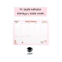 52 Sayfa Haftalık Planlayıcı Koala Model Kopartılabilir Sayfalar Çok Renkli