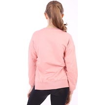 Toontoy Kız Çocuk Baskılı Sweatshirt Koyu Pudra