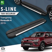 S-dizayn Ssangyong Korando S-line Aluminyum Yan Basamak 183 Cm 2019 Üzeri A+ Kalite