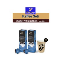 Tchibo Cafissimo Coffee Fine Aroma Kapsül Kahve  2 x 10'lu + Tchibo Bardak 10'lu