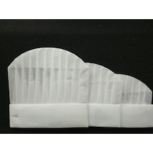 Tela Aşçı Kepi 24 Cm 10 Adet Beyaz