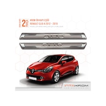 intakrom Renault Clio 4 Krom Ön Kapı Eşiği 2 Parça - Hb - Sw