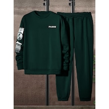 Paris Web Eşofman Takımı Sweatshirt Jogger - Nefti Yeşil Baskılı Oversize Şardonlu Bisiklet Yaka Nefti Yeşil Paris Web Eşofman Takımı Sweatshirt Jogger - Nefti Yeşil Baskılı Oversize Şardonlu Bisiklet Yaka Nefti Yeşil
