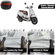 Qj Vps125 Uyumlu Motosiklet Brandası Su Geçirmez Miflonlu Topcase Çanta Uyumlu Motor Branda