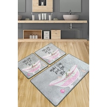 Make Time Banyo Halısı Djt 3 Lü Set Çok Renkli