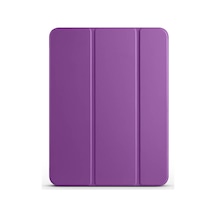 Lexroo İpad Pro 11 2025 M5 Smart Cover Kalem Bölmeli Standlı 1-1 Kılıf - Gri