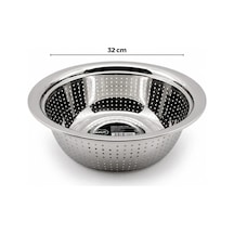 32cm Kulpsuz Paslanmaz Metal Sepet Süzgeç 5468 Çok Renkli