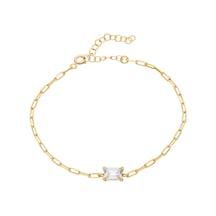 Zincir Baget Bileklik 717022 Gold Gümüş