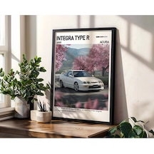 Honda Integra Type-r Ahşap Çerçeveli Poster Tablo Jdm Efsanesi