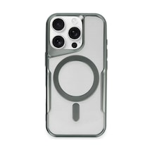 Newface Apple İphone 16 Pro Kılıf Boyi Magsafe Silikon Kapak - Yeşil