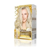 Maxx Deluxe Serisi 24k Altın Parçacıklı Serum İle 1 Kutu 2 X 50 Ml Ve Geliştiriciler Saç Boyası Platin Sarısı 0.1