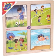 Ony-343/344/345/346 Ahşap Eğitici 4'Lü Puzzle -Onyıl