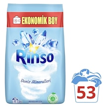 Rinso Deniz Mineralleri Beyazlar İçin Toz Çamaşır Deterjanı 53 Yıkama 8 KG