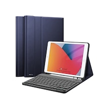 Apple Uyumlu iPad  9. Nesil 10.2 inç Bluetooth Klavyeli Kılıf Standlı Kapaklı A2602-2604-A2603-A2605