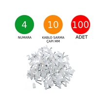 Tek-iş Beton Çivili Kablo Tutucu Kroşe No: 4 10mm 100 Adet