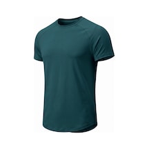 Genius Store Erkek Spor Tişört Fitness Antrenman Tişörtü Oval Kesim Likralı Süprem Reglan Kol Oval-t22 Nefti