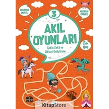 Akıl Oyunları 3 - Çoklu Zeka ve Dikkat Geliştirme 5+ Yaş- Dokuz Yayınları