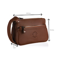 Westpolo Vegan Deri Unisex El Çantası Portföy - 6054 Fındık Kahverengi