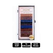 Ocean 0.07d Dramatik Kıvrım Renkli Mix Soft Eyelash Doğal İpek Kirpik 16'lı