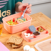 Porsima 3198 Vakumlu 2 Katlı Lunch Box - Sefer Tası 1200 Ml Somon