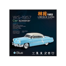 1952 Lincoln Capri Şarjlı Bluetooth Speaker Kablosuz Led Işıklı Hoparlör Fm Radyo Sd Kart Usb