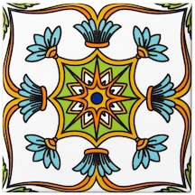 Can Seramik – 10x10 Cm. Cç-94 Kütahya Çini Karo 5'li 1 Paket