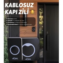 Siyah Kablosuz Su Geçirmez Kapı Zili Diğer