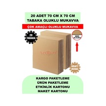 20 Adet 70cm X 70cm Baskısız Tabaka Oluklu Mukavva, Çocuk Etkinlik Kartonu, Maket Kartonu, Kargo Kartonu