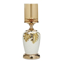 Vitale Gold Beyaz Şamdan 13 13 38 Cm Ak.je0163
