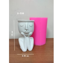 Düşünen Kız Saksı 15 Cm