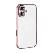 İphone 16 Kılıf Razer Lensli Silikon - Pembe
