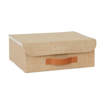 Çekmece İçi Jüt Kapaklı Kutu 30 X 23 X 11 Cm Çok Renkli