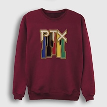 Presmono Unisex Vintage Pentatonix Sweatshirt Bordo