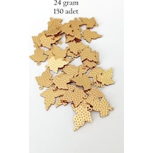 Oya Abiye Bileklik Kolye Pleksi Metalik Plastik Pul Altın Renk 24 Gram 150 Adet - Bnc549