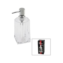 280ml - Uzun Şeffaf - Mika Kristal Sıvı Sabunluk Bx40 Çok Renkli