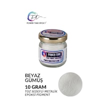 Sedefli Metalik Toz Pigment Boya / Beyaz Gümüş / Epoksi Için