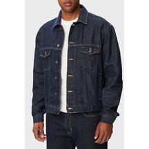 Tommy Jeans Pamuklu Relaxed Fit Kot Ceket Erkek Mont Dm0dm23328 1bk Mavi