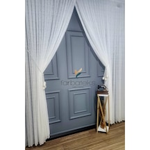 Topçuklu Kruvaze Fashion İşlemeli Ütü İstemeyen Kırışmaz 3 Kat Pileli Tül Fshylnckrvzbyz