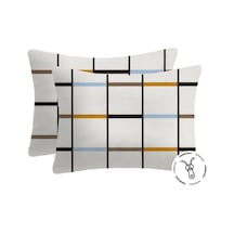 Ranforce Kumaşından Gizli Fermuarlı Yastık Kılıfı 50x70 2 Adet Çok Renkli
