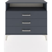 Arges Şifonyer Tek Raflı 3 Çekmeceli 88x30x80 Antrasit-antrasit Antrasit