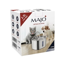 Majo Paslanmaz Çelik Arıtmalı Kedi Su Pınarı Ultra Sessiz 2.2 Lt