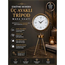 Eskitme Vintage Üç Ayaklı Masa Saati