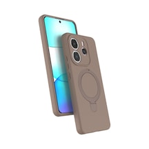 Newface Xiaomi Redmi Note 14 4g Regal Magsafe Standlı Kapak - Çöl Titanyum Çöl Titanyum