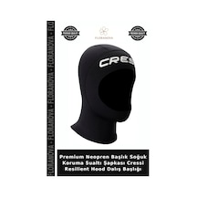 Premium Neopren Başlık Soğuk Koruma Sualtı Şapkası Cressi Resilient Hood Dalış Başlığı 3mm - S