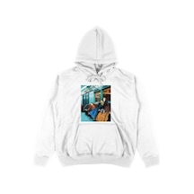 Startmore Adrift Metro Beyaz Oversize Unisex Kapüşonlu Sweatshirt Hoodie Beyaz