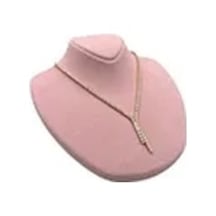 Yerli Üretim Süet Kumaş Rose Manken Pembe Renk 20/18 Cm Kolye Gerdanlık Takı Sergileme Mankeni Çok Renkli