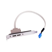 2 Bağlantı Noktalı Usb 2.0 Anakart Arka Panel Genişletme Braketi - 9 Pinli Başlık Kablosu Adaptörü Genişletici