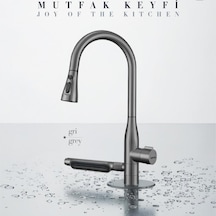 Penta Multi İçme Suyu Spiralli Gun Grey Eviye Bataryası 1335gg Gri